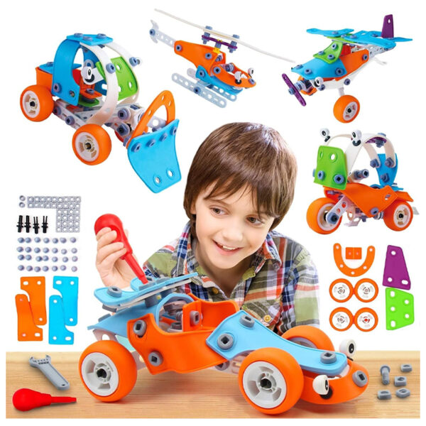 STEM Learning Toy – 5-in-1 Erector Kit for Kids 6–12