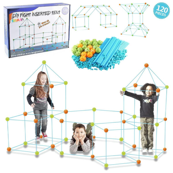STEM Fort Building Set – 120 Pcs Creative Toy for Kids 6–12